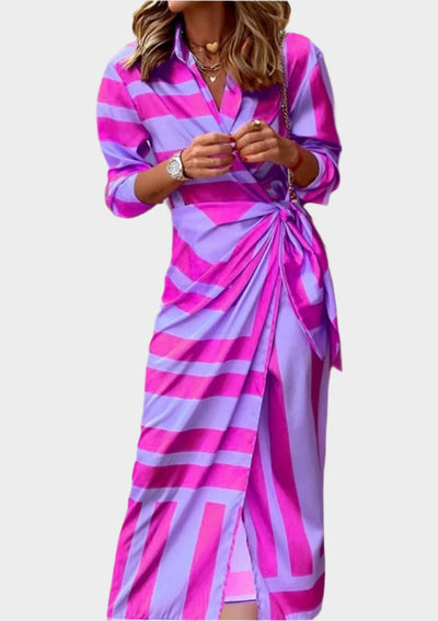 Εκτυπωμένο Φόρεμα με Ρυθμιζόμενη Μέση