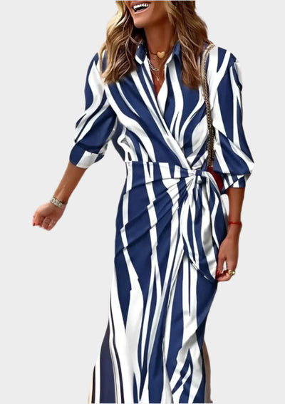 Εκτυπωμένο Φόρεμα με Ρυθμιζόμενη Μέση