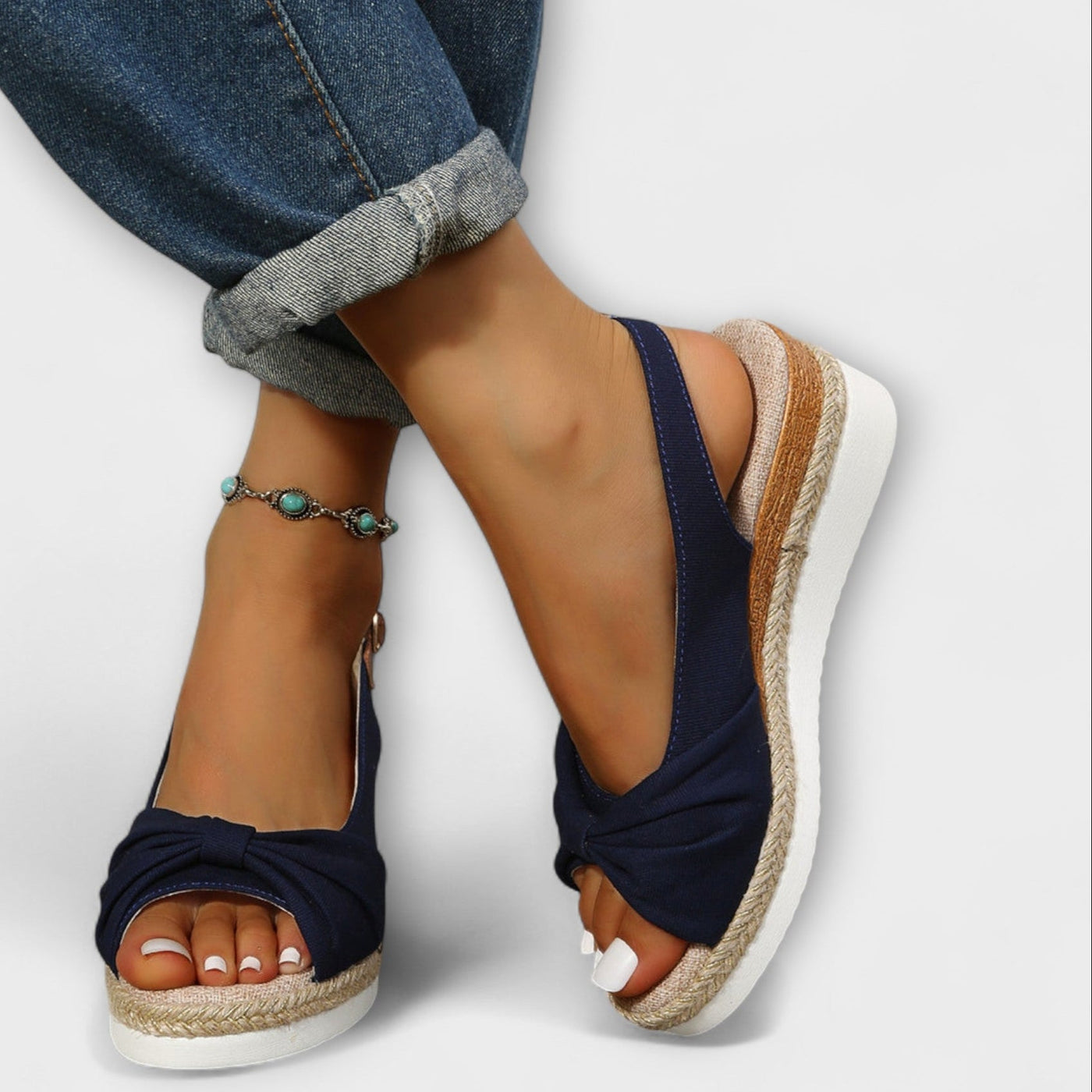 Καλοκαιρινά Σανδάλια με Διακοσμητικό Φιόγκο