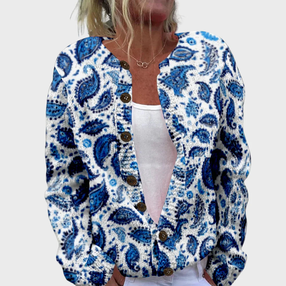 Κομψό Πλεκτό Γιλέκο με Σχέδιο