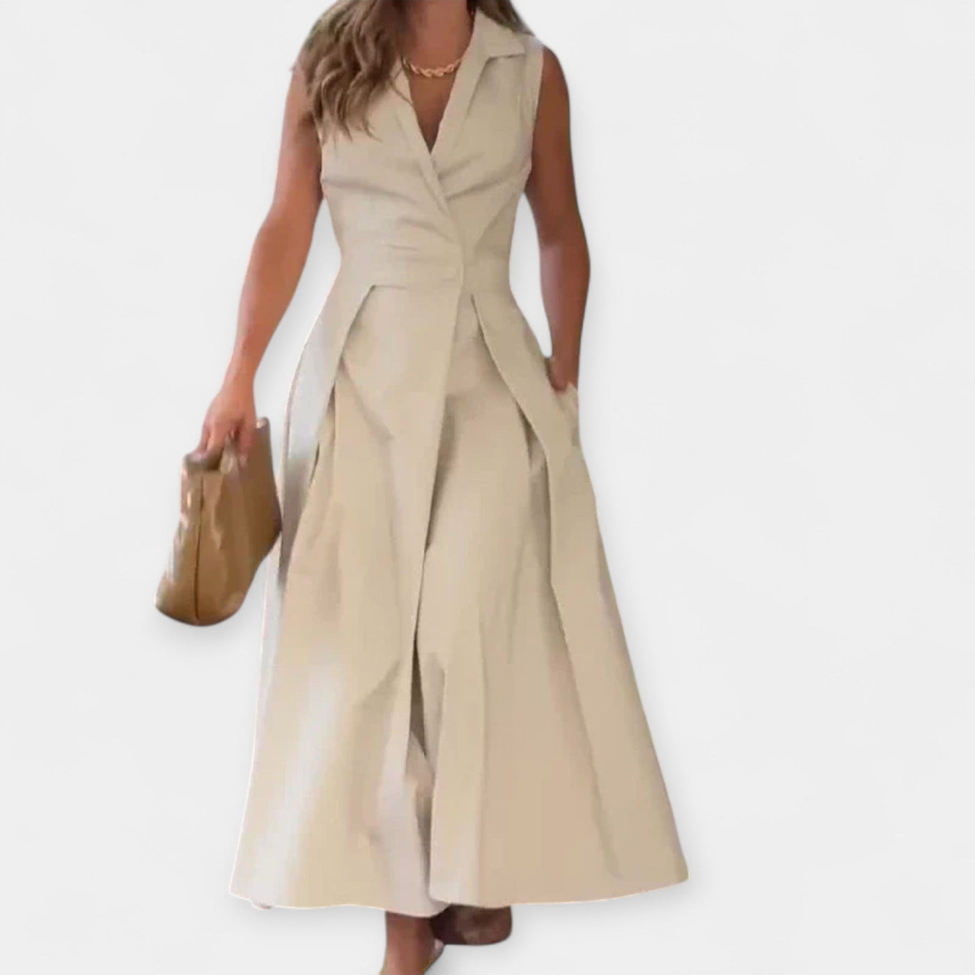 Μίντι Φόρεμα με Κολάρο