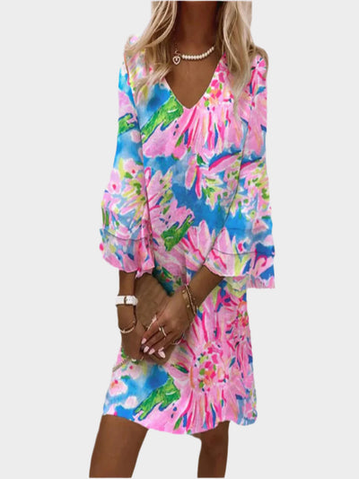 Ρετρό Φόρεμα Midi με Άνετα Μανίκια