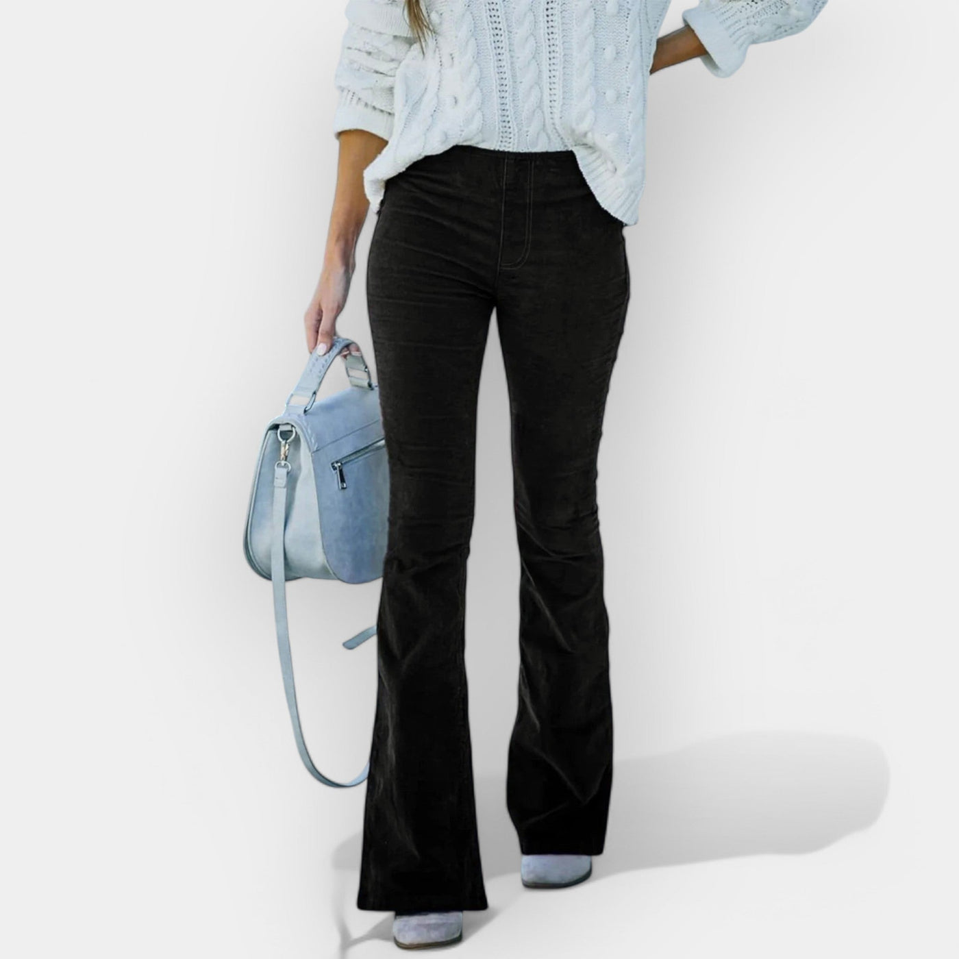 Ψηλόμεσο Παντελόνι με Φαρδιά Μπατζάκια