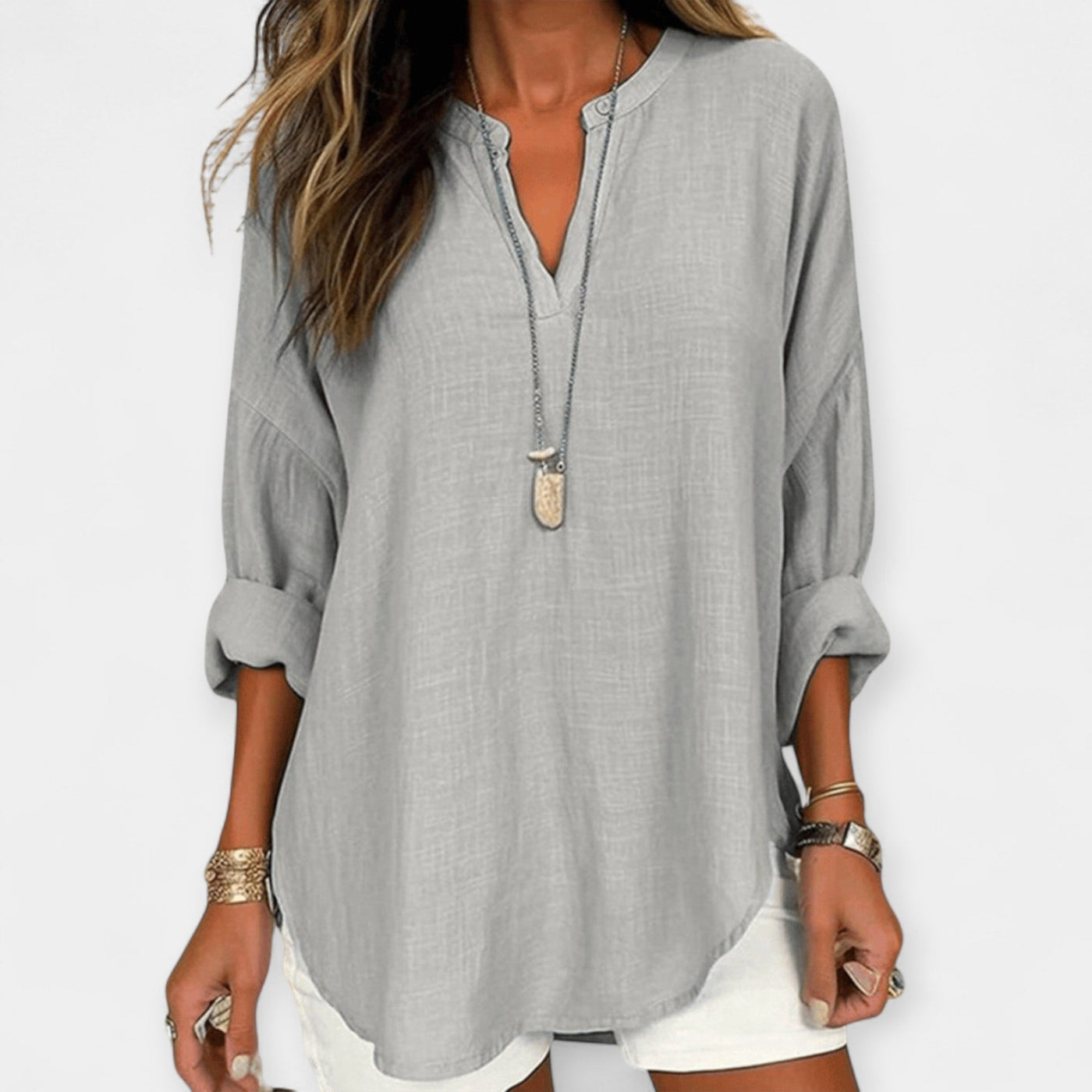 Λινή Μπλούζα για την Παραλία