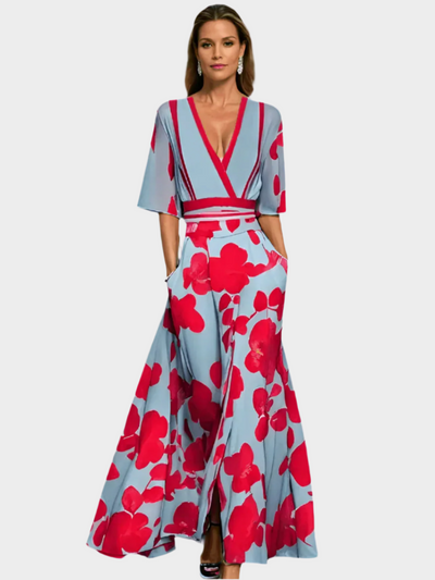 Χαλαρό Ριγέ Φόρεμα με Τσέπες