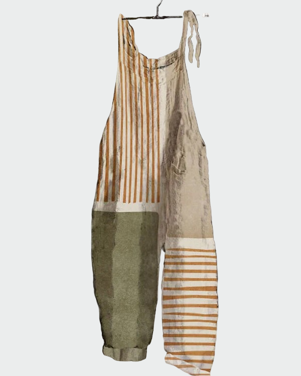 Ρετρό ολόσωμη φόρμα με φαρδιά πόδια