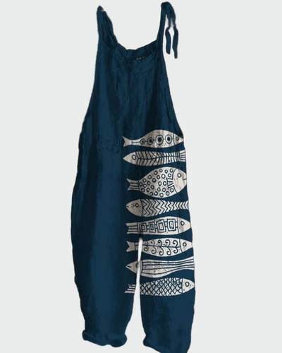 Ρετρό ολόσωμη φόρμα με λουλουδάτο μοτίβο – Κομψό στυλ και άνεση