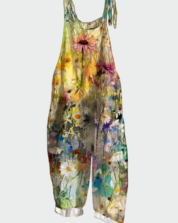 Ρετρό λουλουδάτη ολόσωμη φόρμα