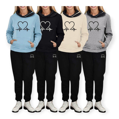 Άνετο σετ φούτερ και παντελόνι με μοντέρνο σχέδιο