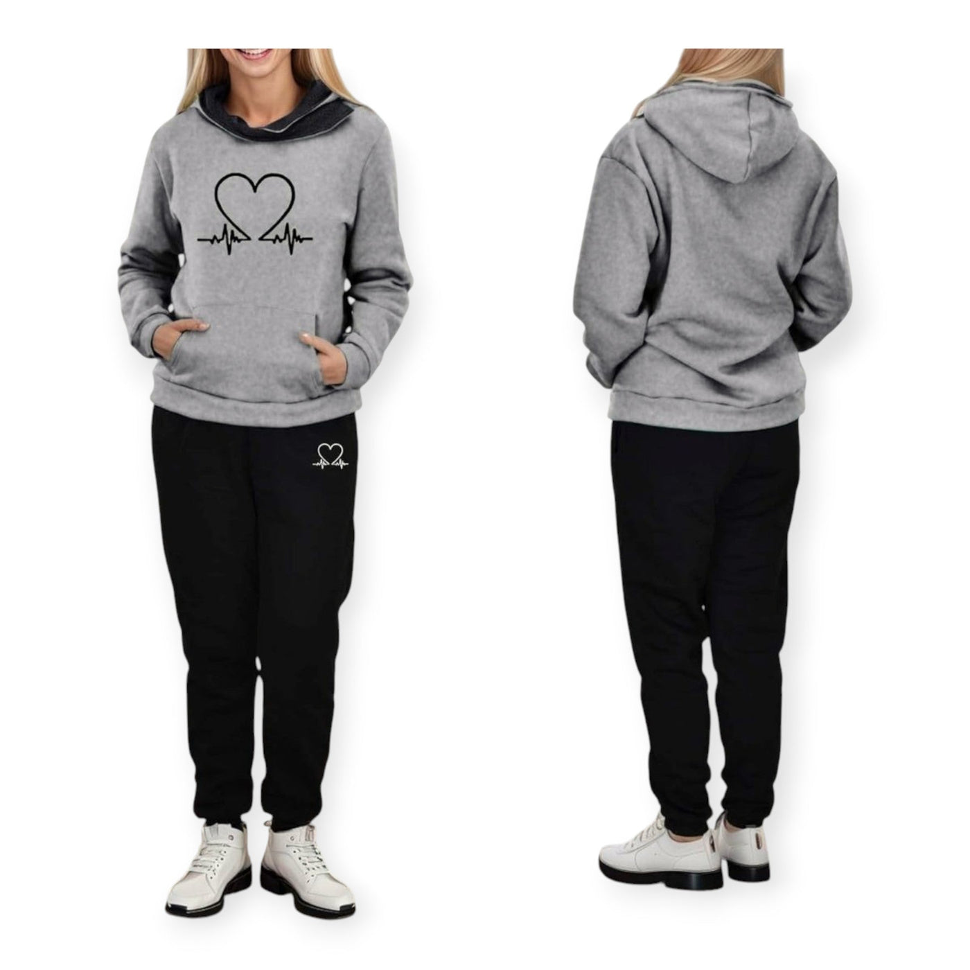 Άνετο σετ φούτερ και παντελόνι με μοντέρνο σχέδιο