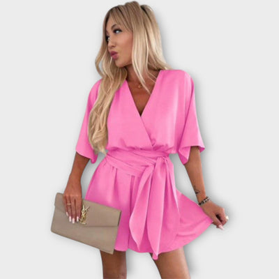 Αέρινο Καλοκαιρινό Φόρεμα με Βολάν και Ζώνη