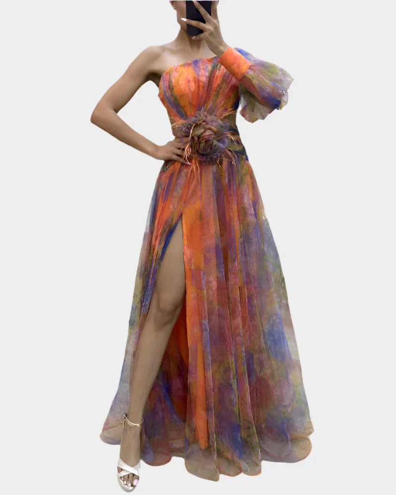 Ρομαντικό Φόρεμα με Άνοιγμα