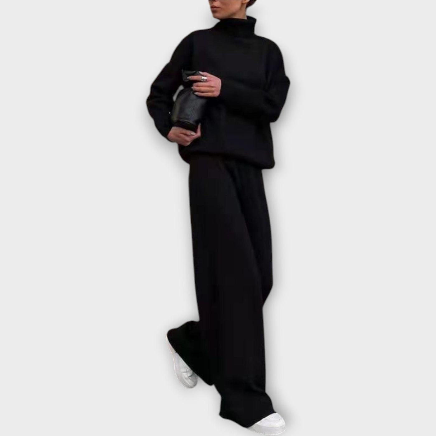 Πλεκτό Σετ με Ζιβάγκο και Παντελόνι 