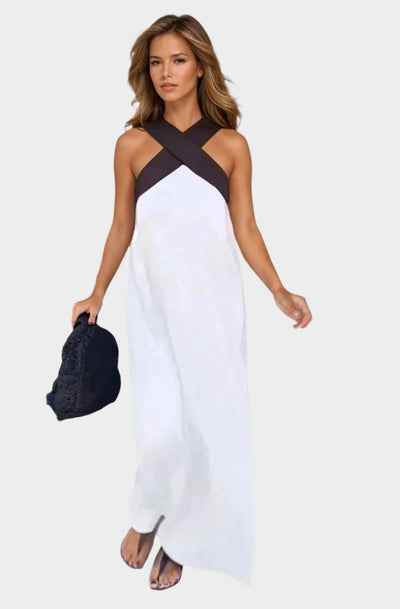 Κομψό Φόρεμα με Ανοιχτή Λαιμόκοψη