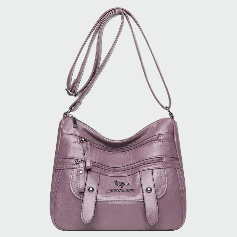 Κομψή δερμάτινη χειραποσκευή