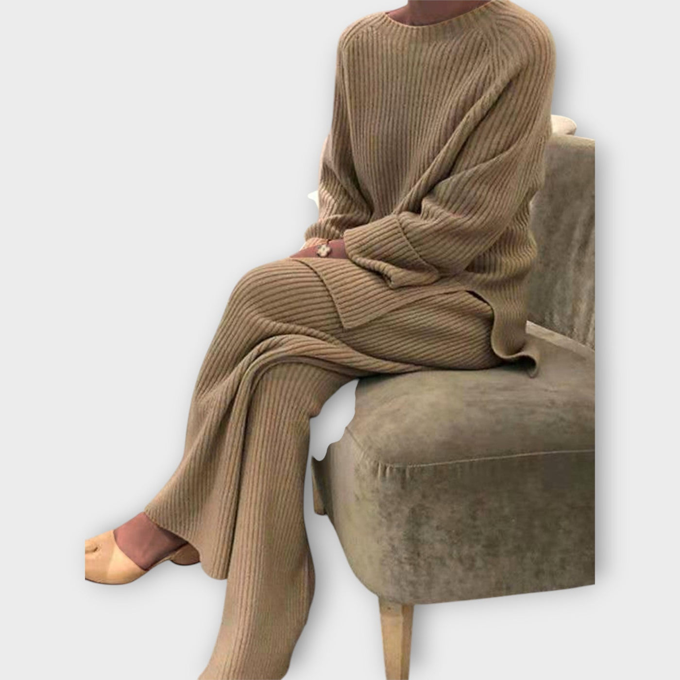 Σετ Πλεκτό με Χαλαρή Γραμμή