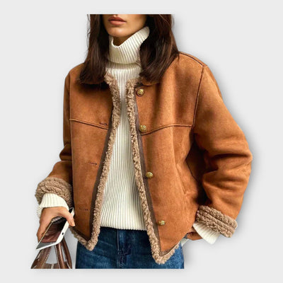 Κομψό Δερμάτινο Σακάκι με Ζεστή Επένδυση και Διαχρονικό Στυλ 