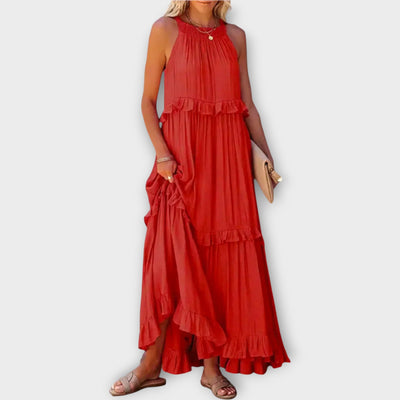 Φόρεμα με Λεπτές Τιράντες και Κομψή Γραμμή