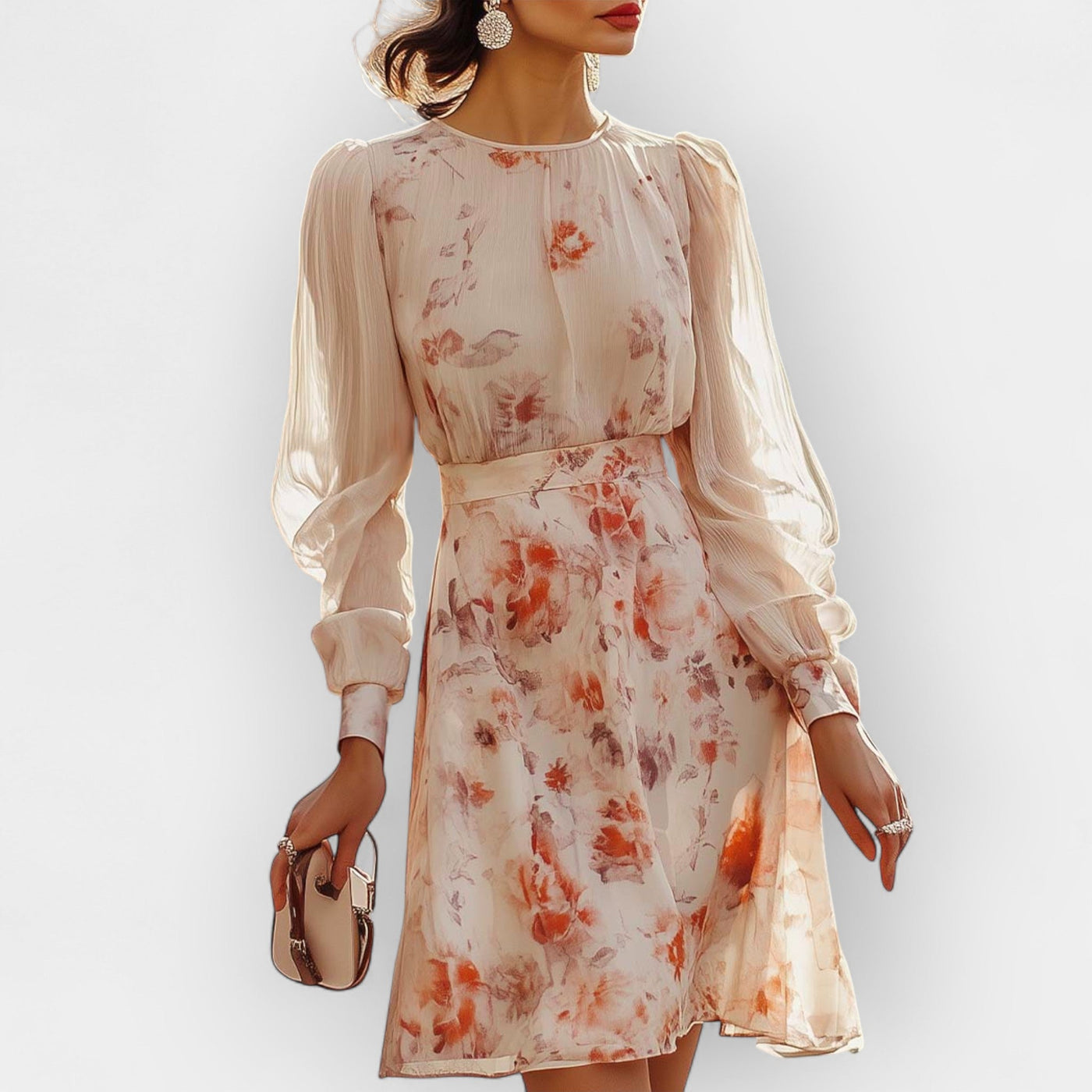 Ρομαντικό Φόρεμα με Πτυχώσεις