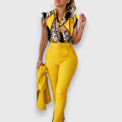 Σετ Δύο Τεμαχίων με μοντέρνο λεοπάρ σχέδιο