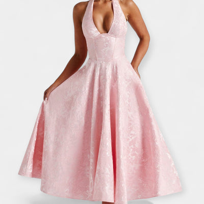 Μίντι Φόρεμα με Ανοιχτή Πλάτη και Στυλάτο Κορσέ