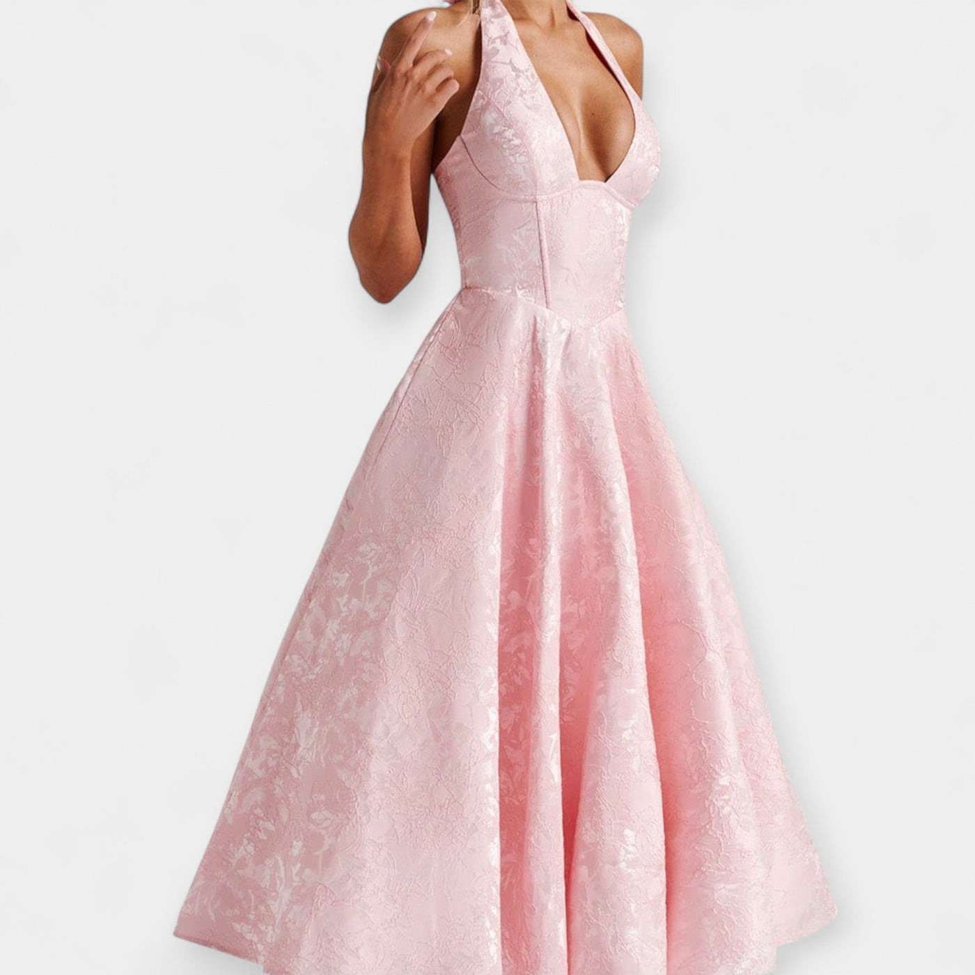 Μίντι Φόρεμα με Ανοιχτή Πλάτη και Στυλάτο Κορσέ