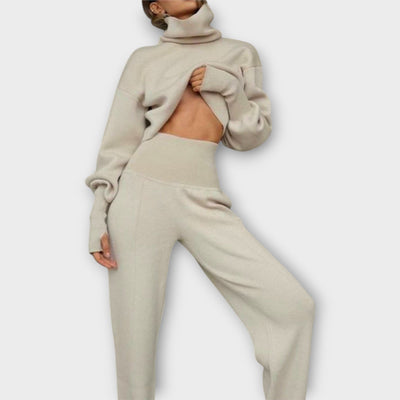 Σετ Πλεκτό με Ζιβάγκο και Χαλαρή Εφαρμογή