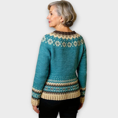 Πλεκτή Ζακέτα με Κουμπιά και Διακριτικό Σχέδιο