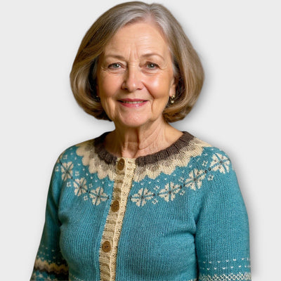 Πλεκτή Ζακέτα με Κουμπιά και Διακριτικό Σχέδιο