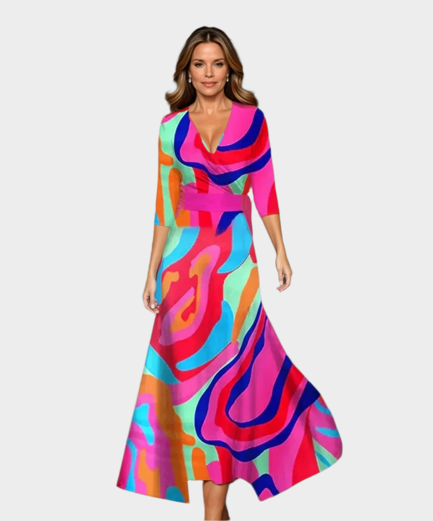 Μίντι Φόρεμα με Ψηλή Μέση και Χαλαρή Εφαρμογή