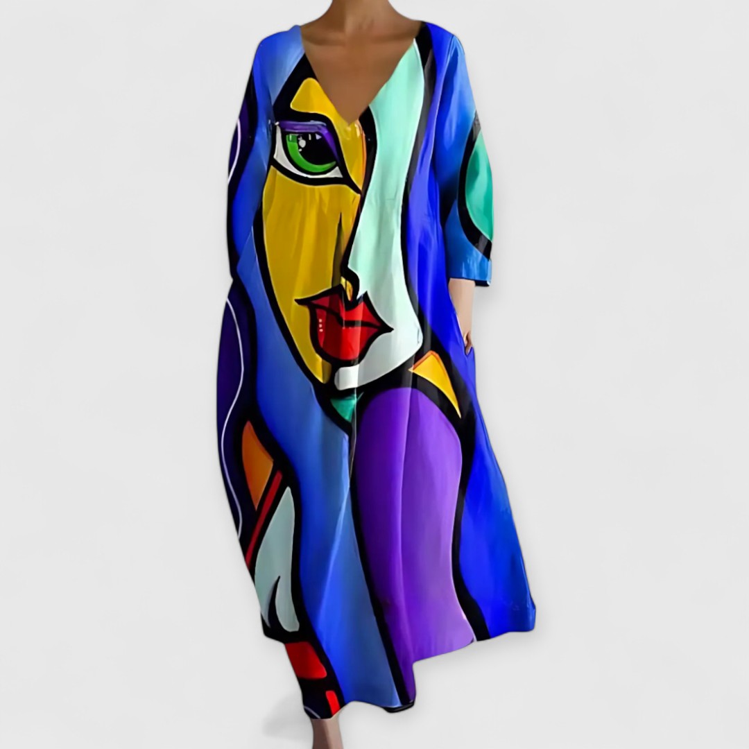 Φόρεμα με Λαμπερό V-Ντεκολτέ