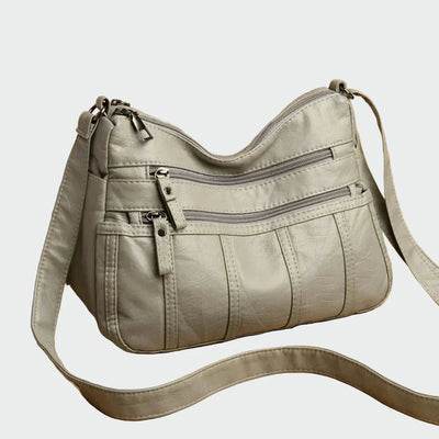 Μαλακή δερμάτινη τσάντα ώμου