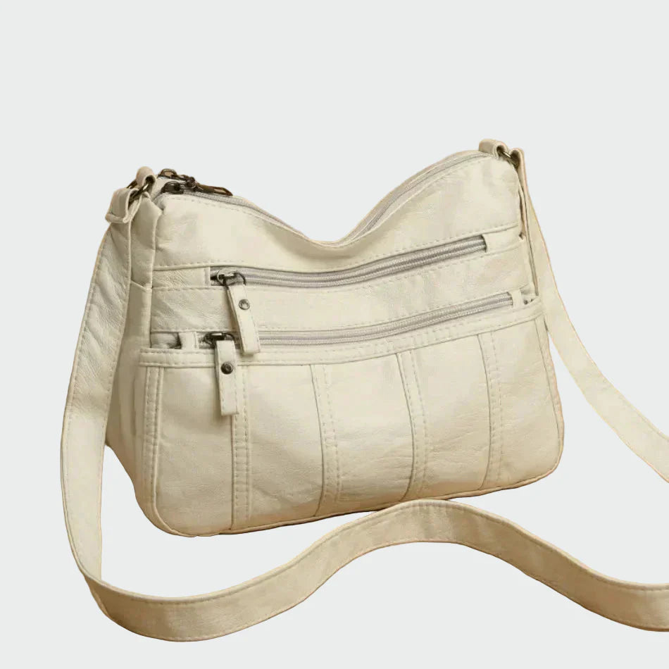 Μαλακή δερμάτινη τσάντα ώμου