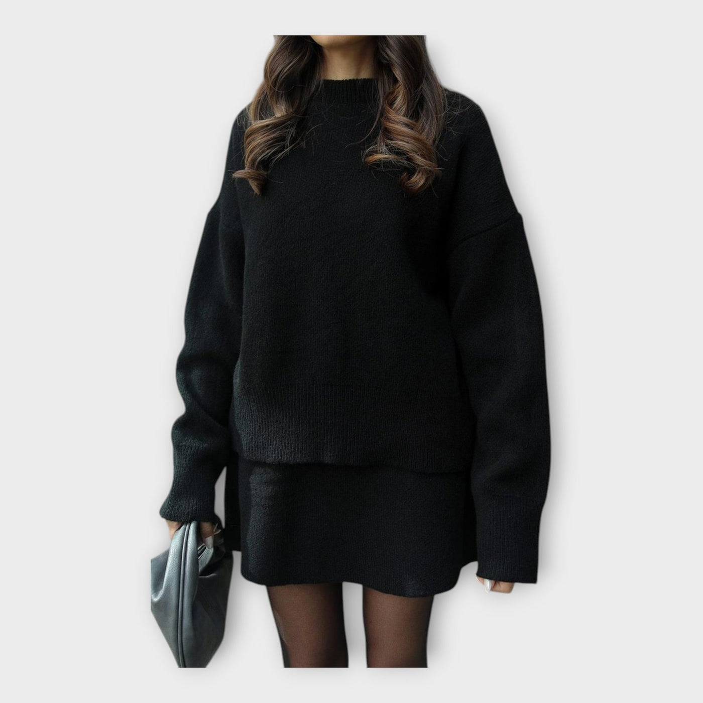 Σετ Πλεκτής Μπλούζας και Φούστας με Μοντέρνα Γραμμή