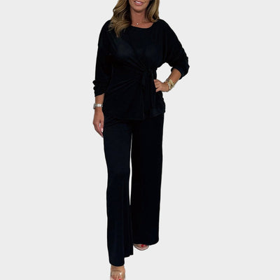 Γυναικείο Μαλακό Σετ 2 Τεμαχίων με Μακριά Μανίκια και Άνετη Γραμμή