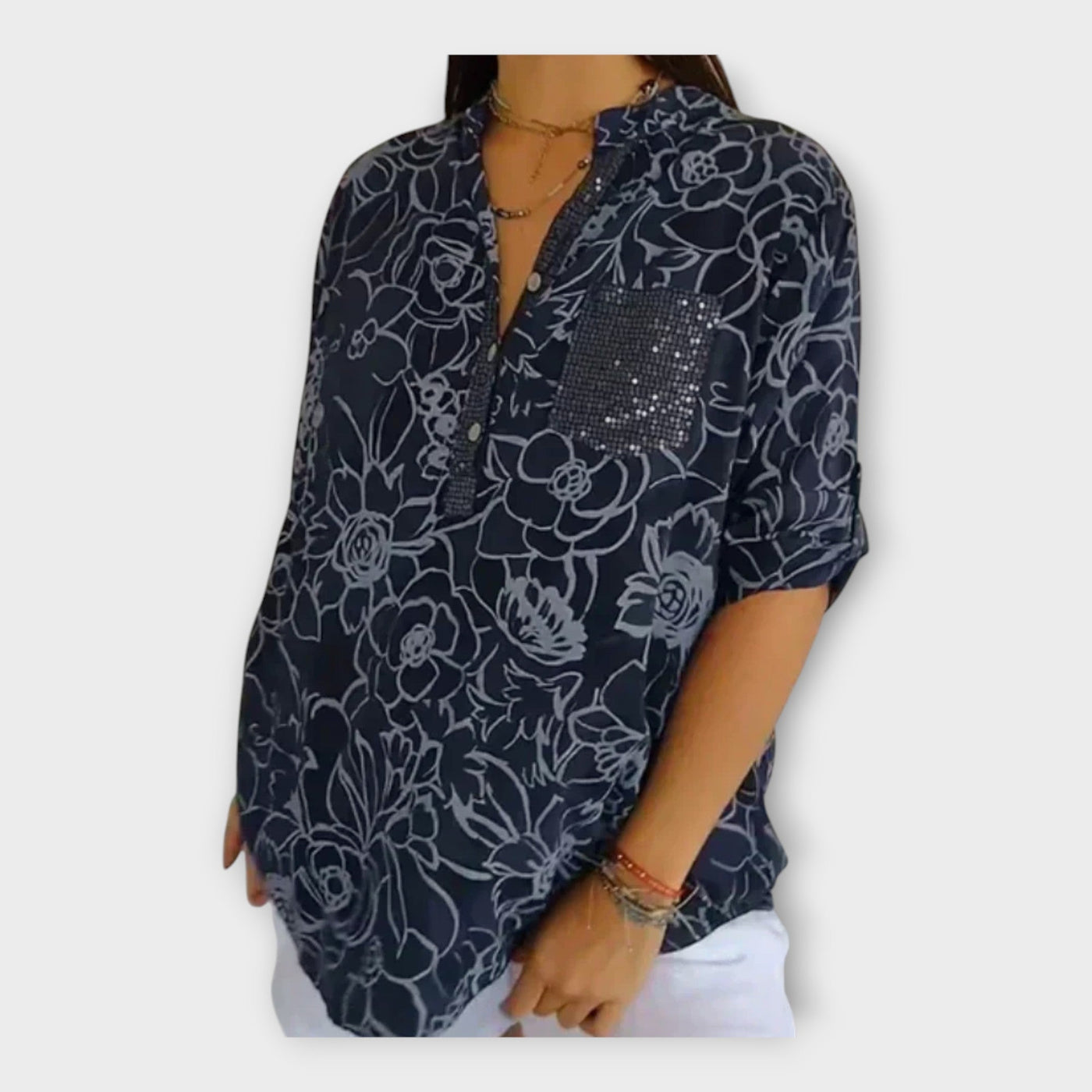 Κομψή Μπλούζα με Σχέδιο