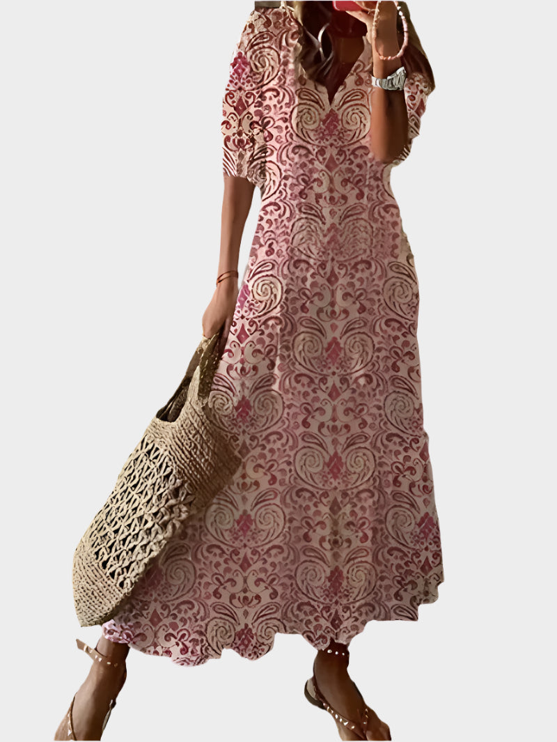 Μπιντάζ Φόρεμα με V-Ντεκολτέ