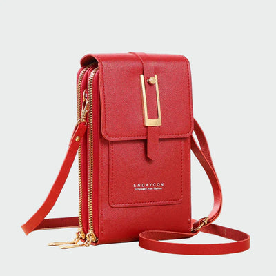 Κομψή δερμάτινη τσάντα ώμου