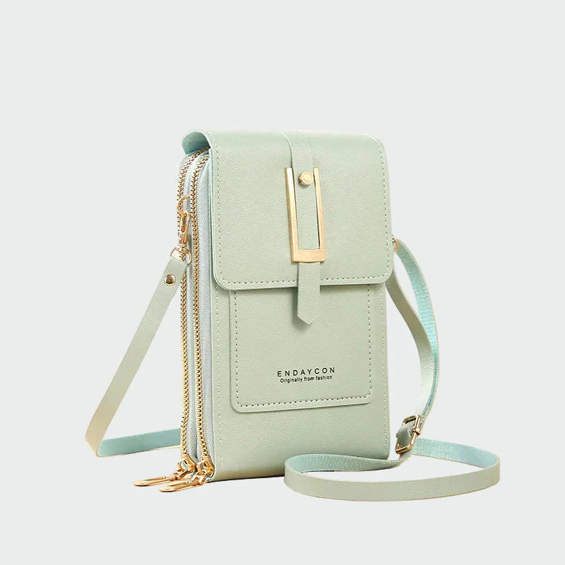 Κομψή δερμάτινη τσάντα ώμου