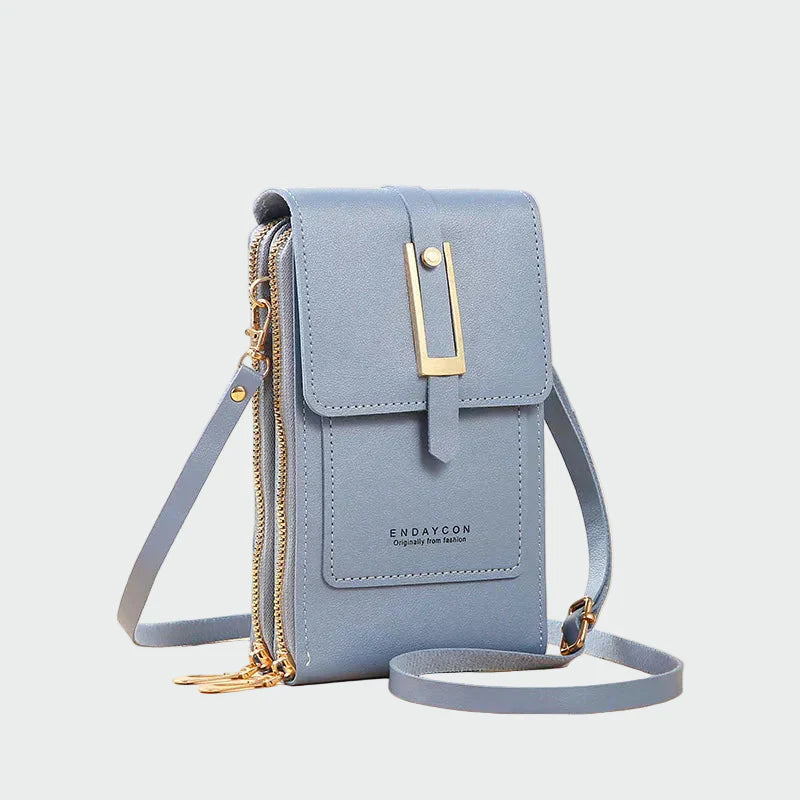 Κομψή δερμάτινη τσάντα ώμου