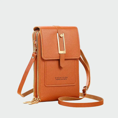 Κομψή δερμάτινη τσάντα ώμου