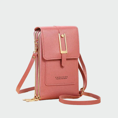 Κομψή δερμάτινη τσάντα ώμου