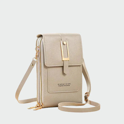 Κομψή δερμάτινη τσάντα ώμου